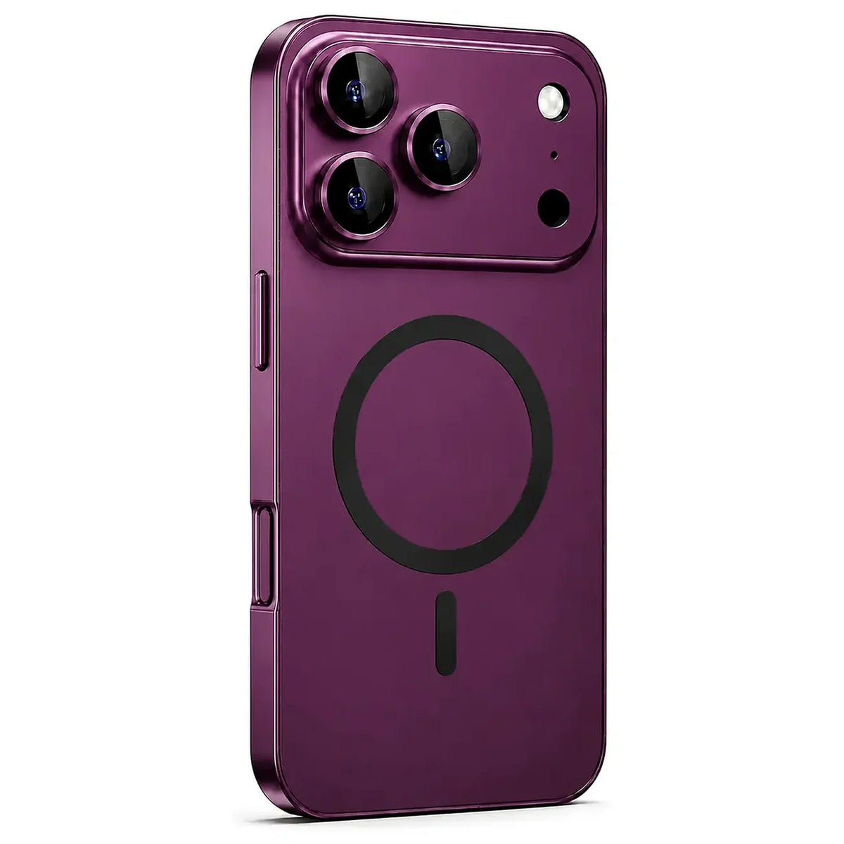 Forro metálico para iPhone con protección para la cámara