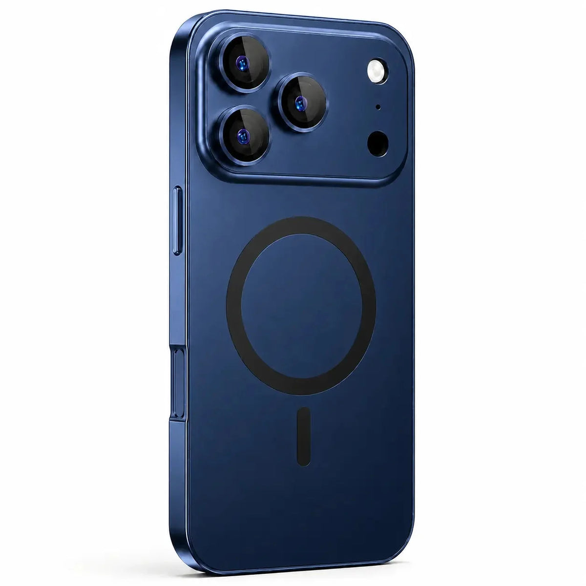 Forro metálico para iPhone con protección para la cámara