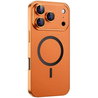 Forro metálico para iPhone con protección para la cámara