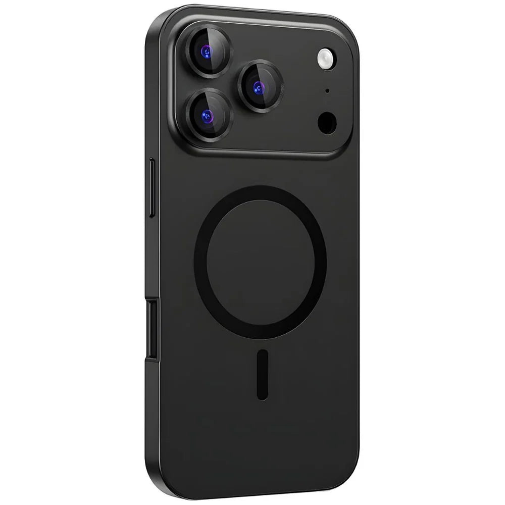 Forro metálico para iPhone con protección para la cámara