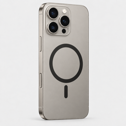 Forro metálico para iPhone con protección para la cámara