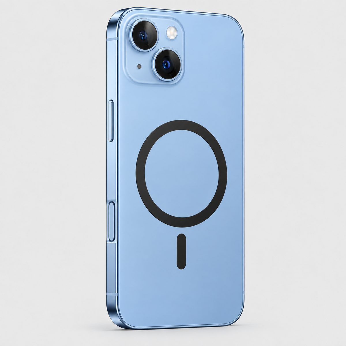 Forro metálico para iPhone con protección para la cámara