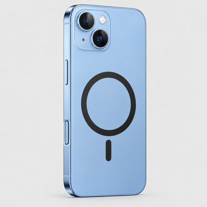 Forro metálico para iPhone con protección para la cámara