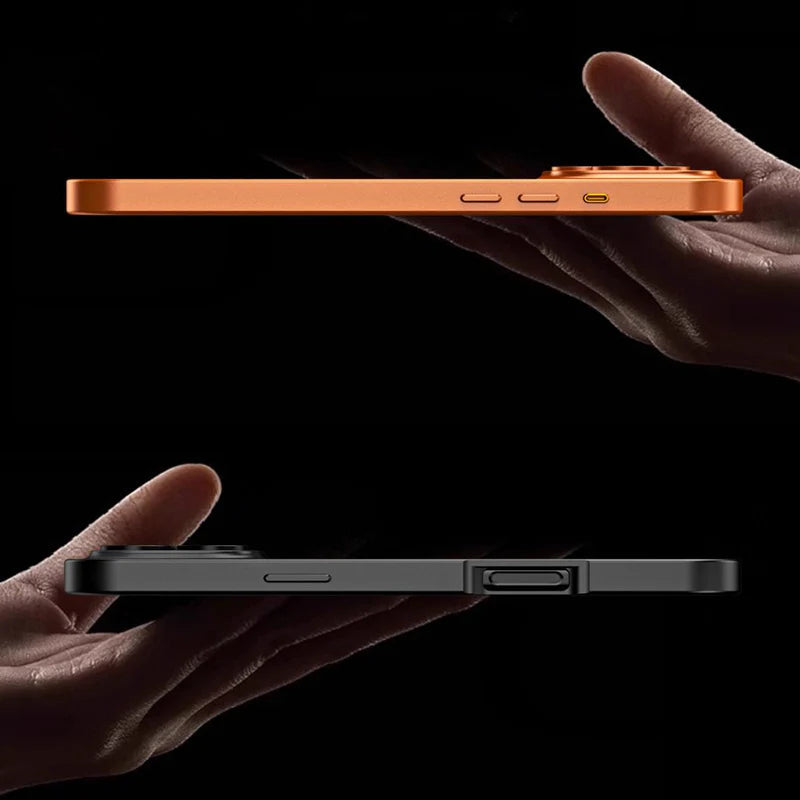 Perfil delgado y ligero de la funda metálica para iPhone