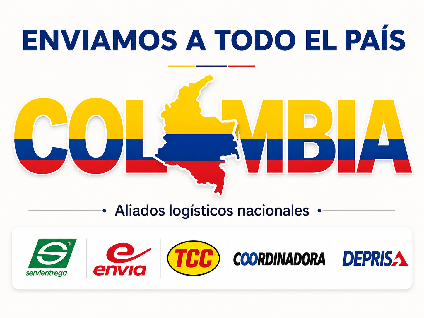 Envíos a toda Colombia con aliados logísticos nacionales